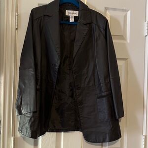 Brown Genuine Leather Blazer Jacket